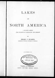 Cover of: Lakes of North America: a reading lesson for students of geography and geology