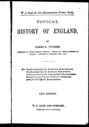 Cover of: Topical history of England
