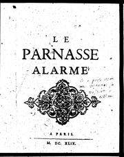 Cover of: Le Parnasse alarmé