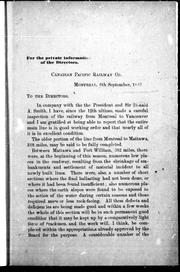 Cover of: [Circular]: in company with the the [sic] president and Sir Donald A. Smith ...