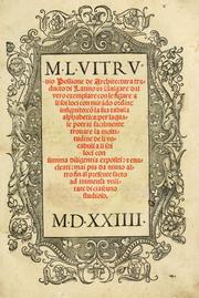 Cover of: M.L. Vitrvuio Pollione De architectura