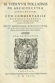 Cover of: M. Vitrvvii Pollionis De architectura libri decem