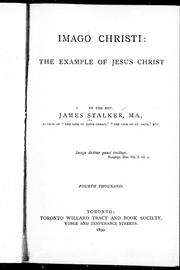 Cover of: Imago Christi by by James Stalker