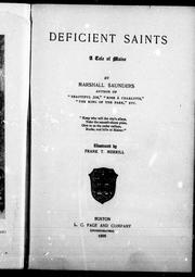 Cover of: Deficient saints: a tale of Maine