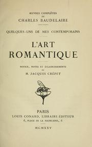 Cover of: L' art romantique