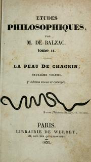 Cover of: peau de chagrin.