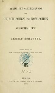 Cover of: Die Periode des römischen Reiches