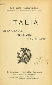 Cover of: Italia en la ciencia, en la vida, y en el arte.