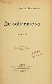 Cover of: De sobremesa: crónicas.