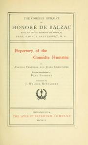 Cover of: Repertory of the Comédie humaine