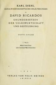 Cover of: Sozialwissenschaftliche Erläuterungen zu David Ricardos Grundgesetzen der Volkswirtschaft und Besteuerung