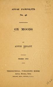 Cover of: On moods
