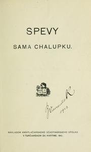 Cover of: Spevy. by Samo Chalupka