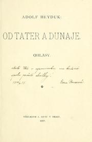 Cover of: Od Tater a Dunaje by Heyduk, Adolf