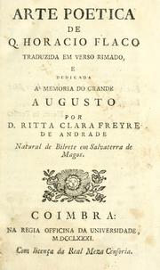 Cover of: Arte poetica de Q. Horacio Flaco by Horace