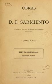 Cover of: Obras ... by Domingo Faustino Sarmiento