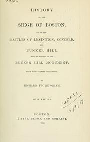 Cover of: History of the Siege of Boston