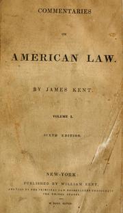 Cover of: Commentaries on American law