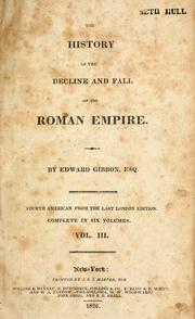 Cover of: The  history of the decline and fall of the Roman empire