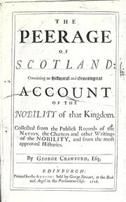 Cover of: The peerage of Scotland
