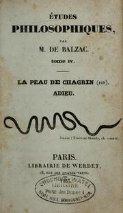 Cover of: La peau de chagrin. by Honoré de Balzac