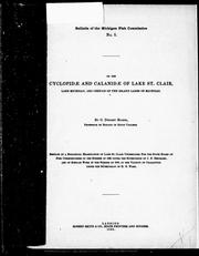 Cover of: On the Cyclopidae and Calanidae of Lake St. Clair, Lake Michigan and certain of the inland lakes of Michigan