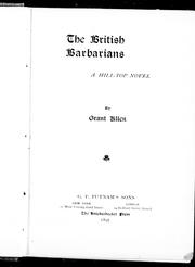 Cover of: The British barbarians by by Grant Allen