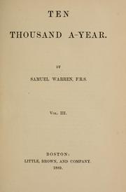 Cover of: Ten thousand a-year