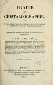 Cover of: Traité de cristallographie by René Just Haüy