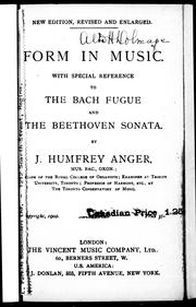 Cover of: Form in music by Joseph Humfrey Anger