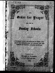 Cover of: An Order for prayer for use in Sunday schools by Church of England