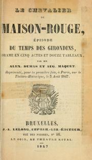 Cover of: Le chevalier de Maison-Rouge