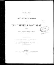 Cover of: The true date of the English discovery of the American continent under John and Sebastian Cabot