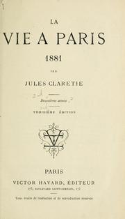 Cover of: La vie à Paris.