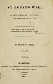 Cover of: St Ronan's well by Sir Walter Scott