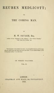 Cover of: Reuben Medlicott, or, The coming man