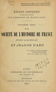 Cover of: Études critiques: d'après les textes sur L'histoire de Jeanne d'Arc.