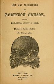 Cover of: Life and adventures of Robinson Crusoe. by Daniel Defoe