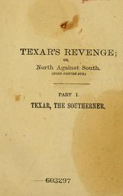 Cover of: Texar's revenge, or, North against South (Nord contre Sud): A tale of the American Civil War