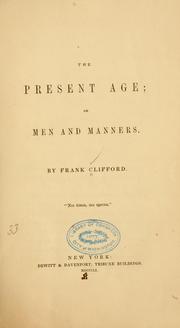 Cover of: The present age
