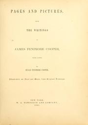 Cover of: Pages and pictures, from the writings of James Fenimore Cooper