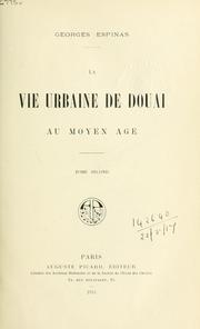 Cover of: La vie urbaine de Douai au moyen age.