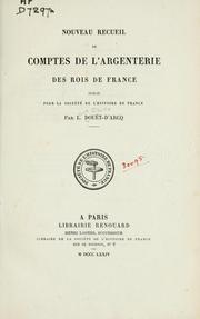 Cover of: Nouveau recueil de comptes de l'argenterie des rois de France