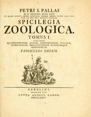 Cover of: Spicilegia zoologica by Peter Simon Pallas
