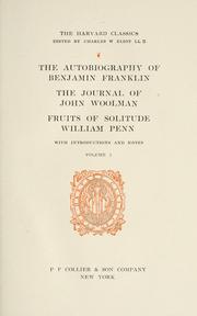 Cover of: The Harvard Classics, Vol. 1: Franklin, Woolman, Penn