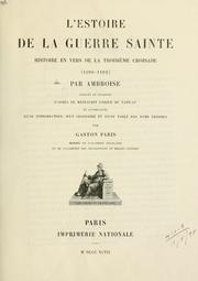 L'estoire de la guerre sainte by Ambroise