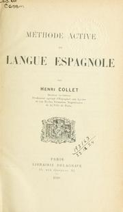 Cover of: Méthode active de langue Espagnole.