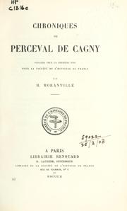 Cover of: Chroniques de Perceval de Cagny