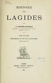 Cover of: Histoire des Lagides.