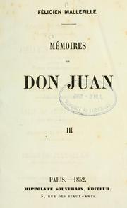 Cover of: Mémoires de Don Juan